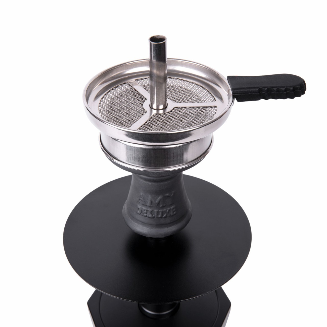 Amy Deluxe German hookah shisha set, 1300 Alu Tube black-transparent