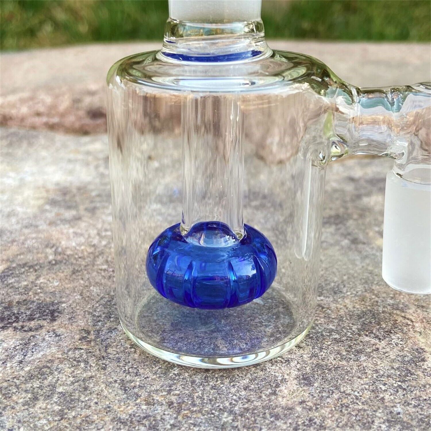 10&Prime; Blue Glass Bong Water Pipe Hookah Speckle Smoking Filter W/Blue Ash Catcher