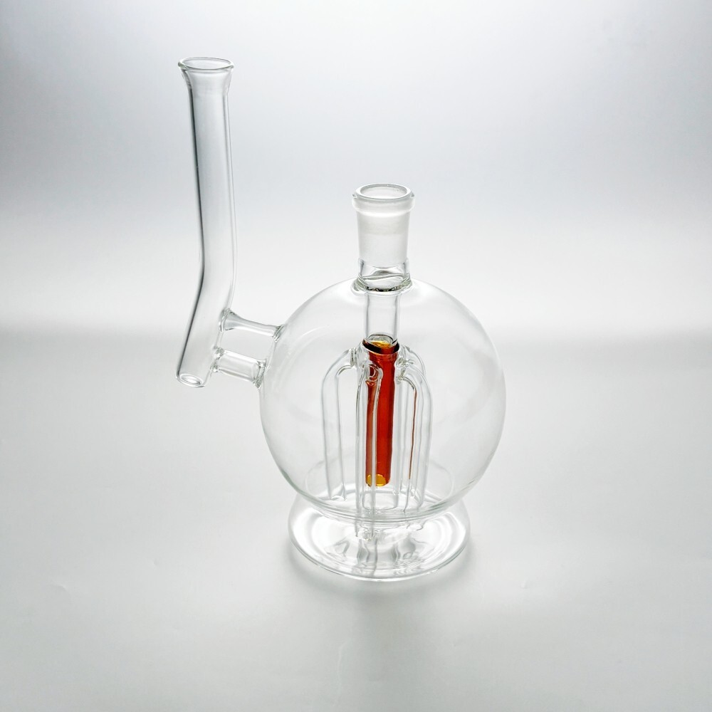 6.5&Prime; Portable Ball Glass Bong Tree-arm Filter Smoking Water Pipe Hookah Bubbler