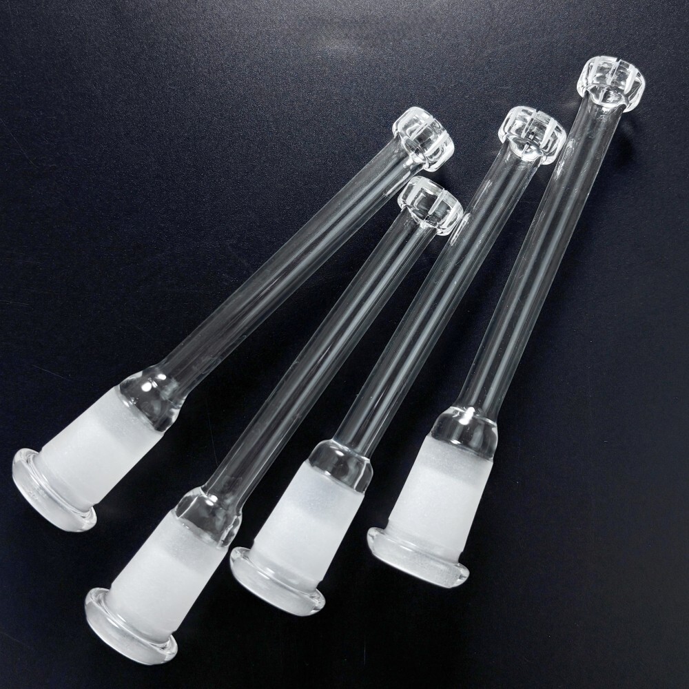 2PCS Thick 5.1in Glass Downstem Diffuser Showerhead Filter Adapter Glass Bong