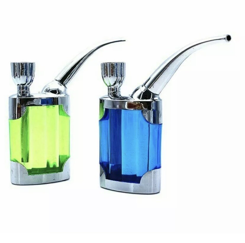 2 Pcs Dual Purpose Resin Smoking Pipe Mini Shisha Hookah Pipe Water Tobacco
