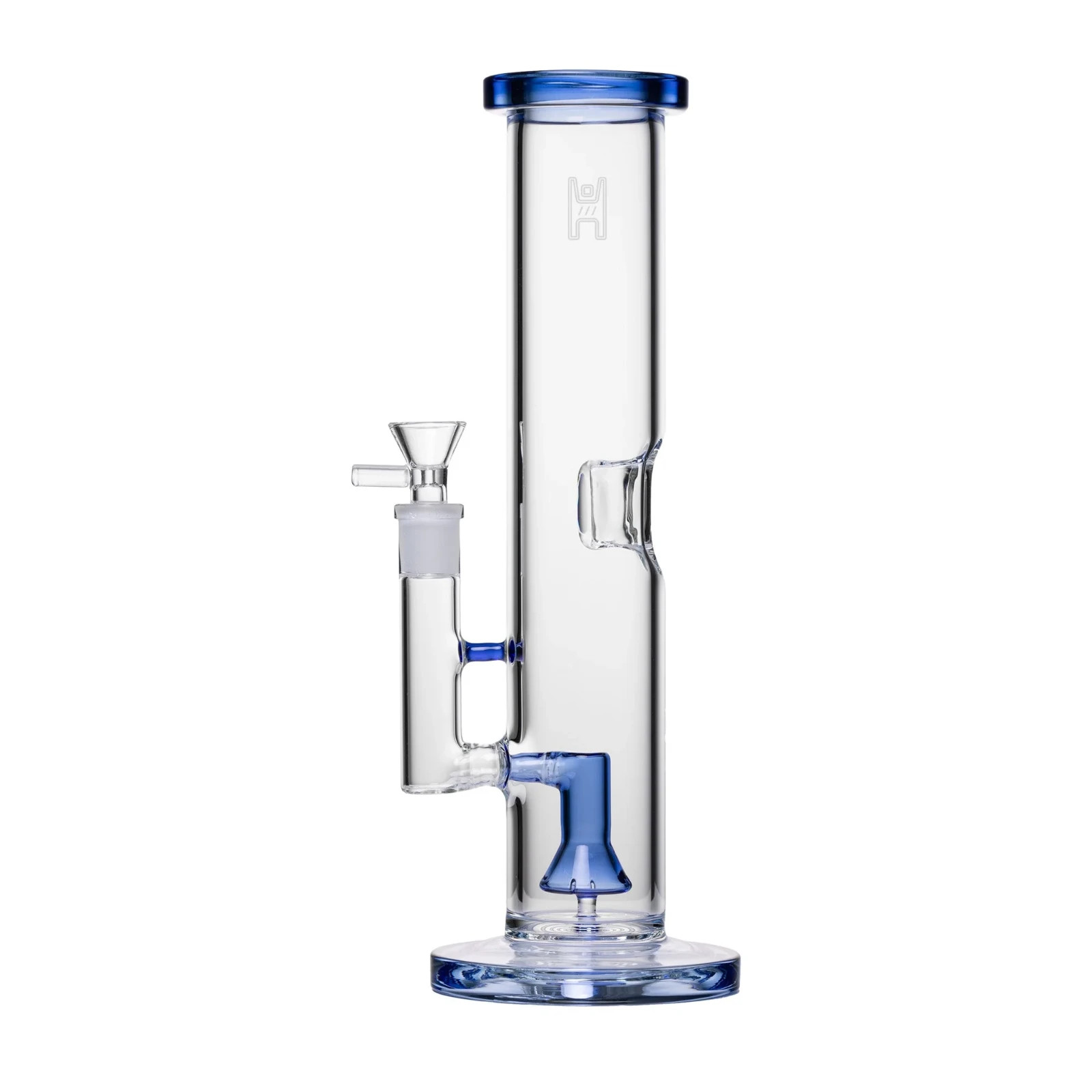 HUMAN GRADE GLASS 12&Prime; Straight Tube Hookah Bong Bubbler Water Smoking Pipe Cl.