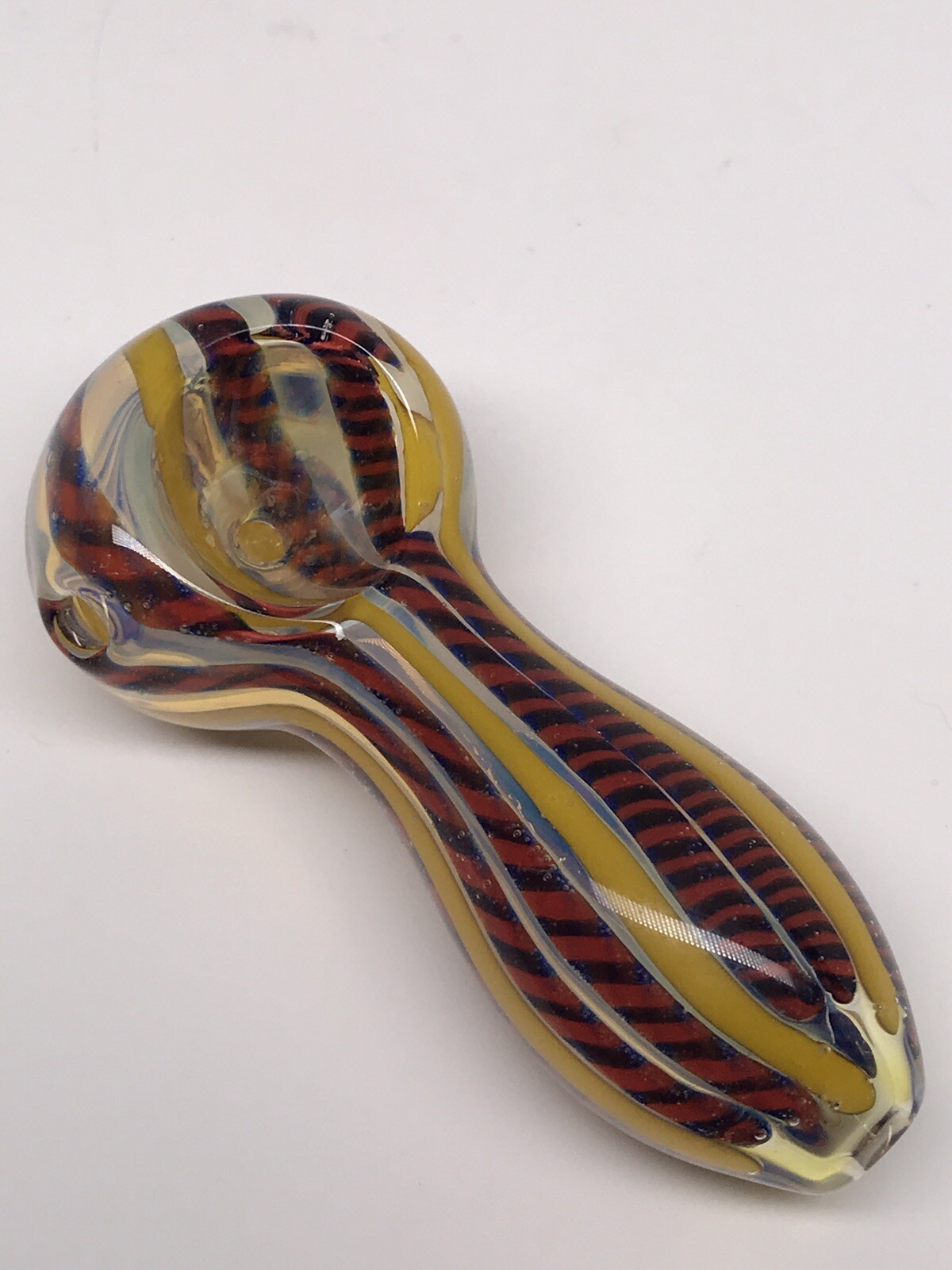 USA POCKET HEAVY MINI TOBACCO SMOKING HITTER PIPA BOWL 3” BLOWN GLASS HAND PIPE