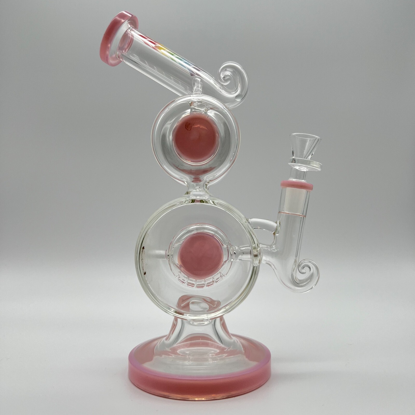 MOB 11&Prime;Hookah Water Pipe Dual Disc Chamber Recycle for Tobacco-Pink-Gift