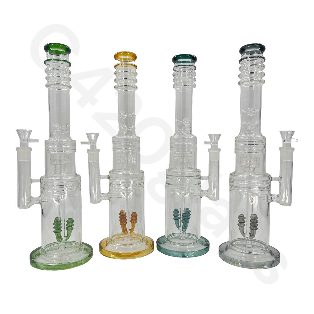 18 Inch Heavy Duty Lookah Style Glass Bong | Water Pipes Hookah Bongs