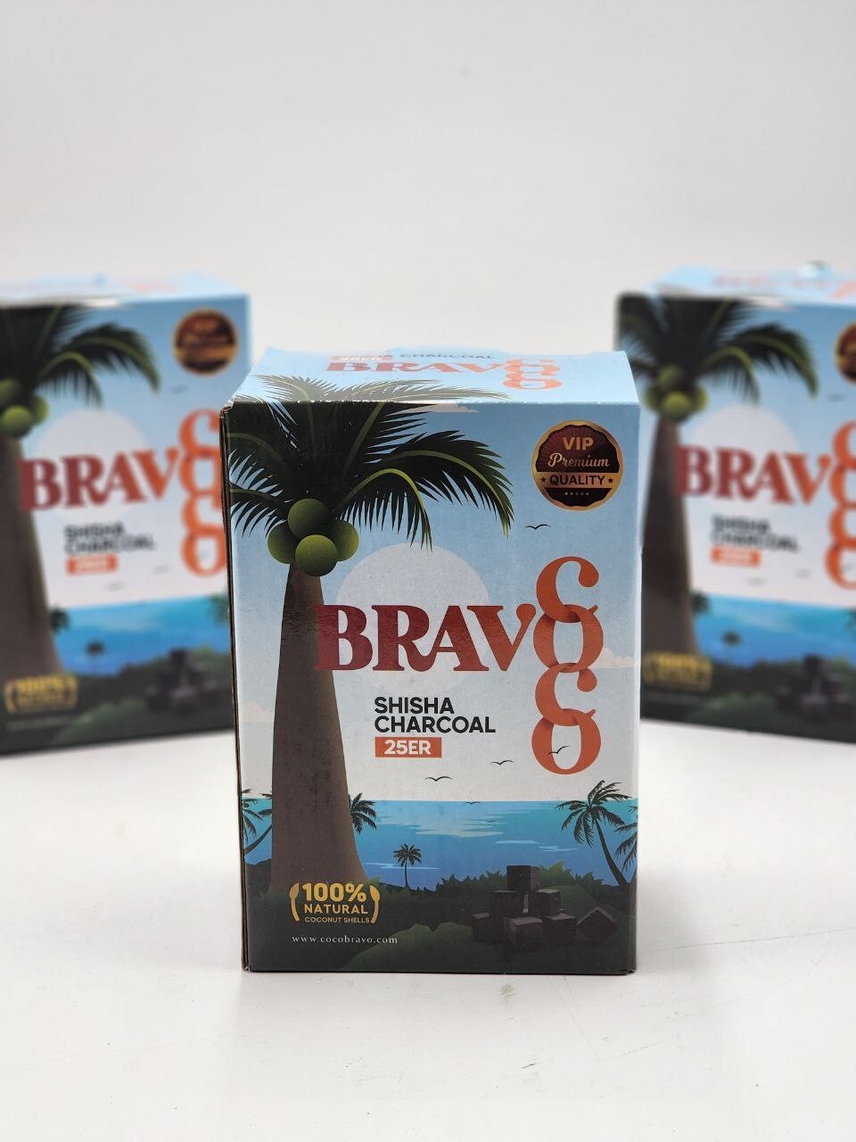 10 Boxes (720ct) Coco Bravo Natural Coconut Hookah Charcoal Shisha Coal Large