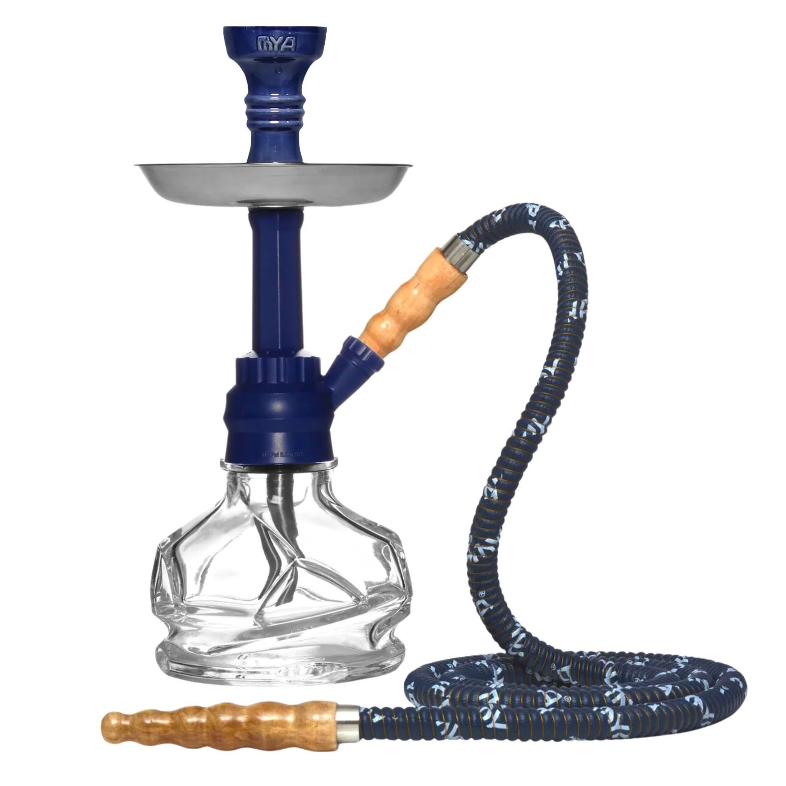MYA CHICO 251 HOOKAH – 12in Black Cage Hookah Complete Set – BLUE