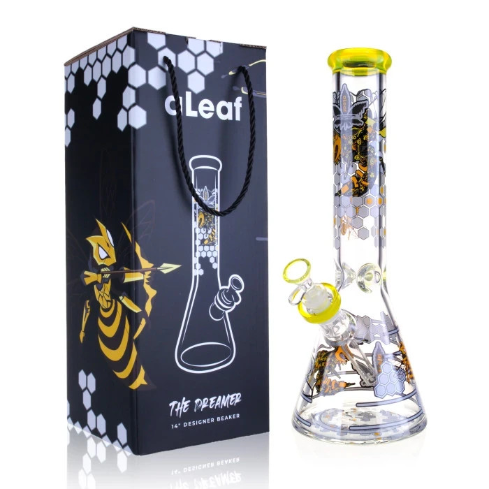 14&Prime; aLeaf Water Pipe The Dreamer Designer Thick Glass with 14mm Bowl