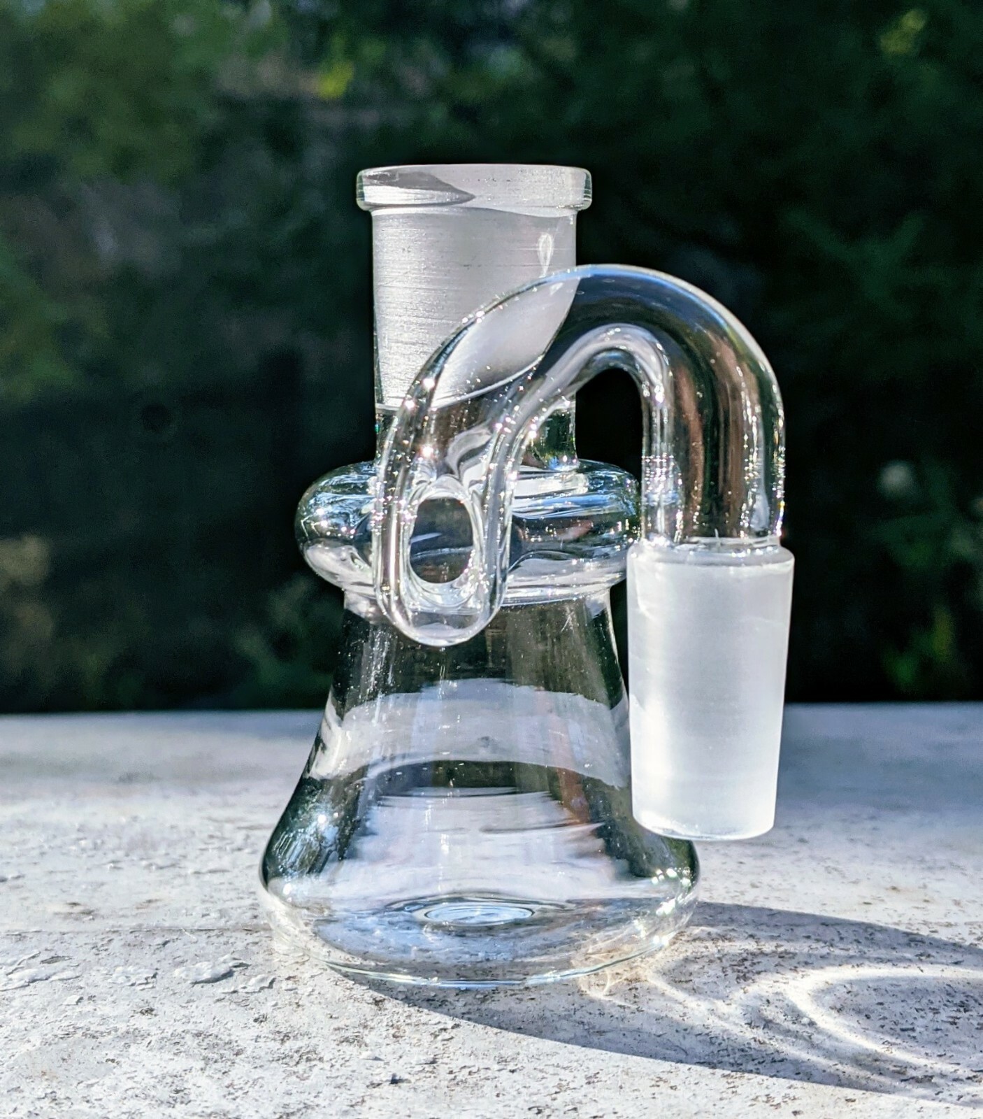 Pyrex 14mm 90° Mini Dry Ash Catcher Clear Smoking Tobacco Water Pipe Bong Bubble
