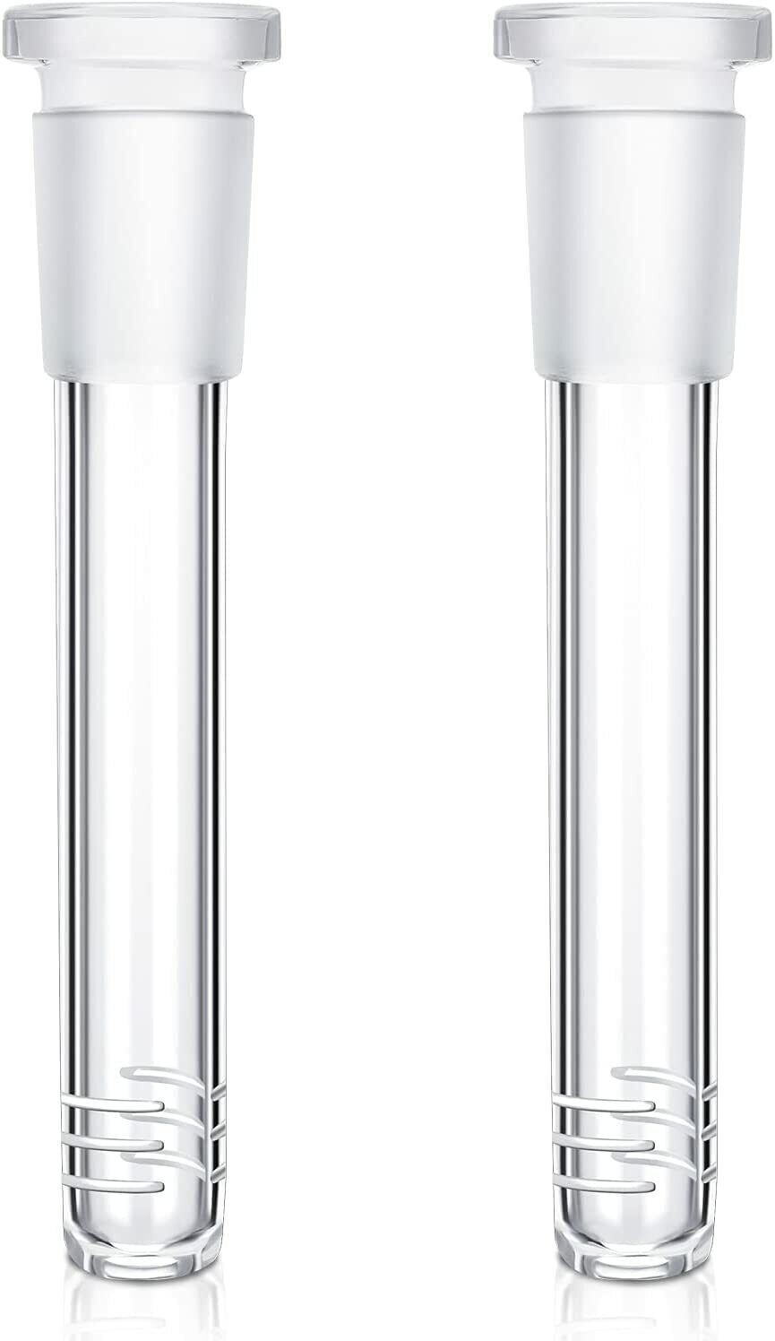 4.6in x2PCS Glass Downstem fit 14mm Male Bowl for 8 »/9 »/10 »/12 » Filter Bong