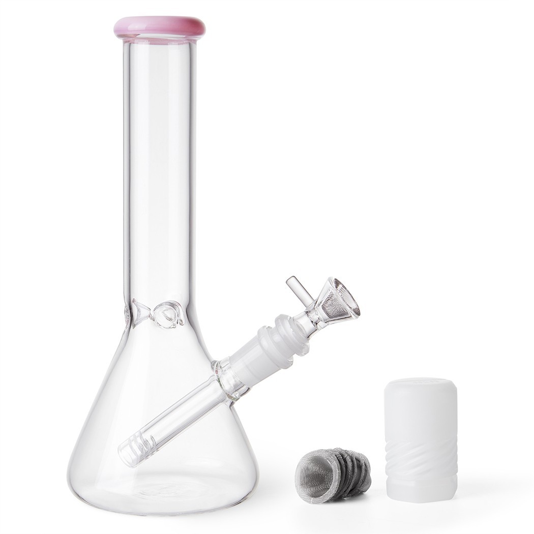 10&Prime; Heavy Duty Glass Bong Green Water Smoking Tobacco Pipe Beaker 14MM Bowl