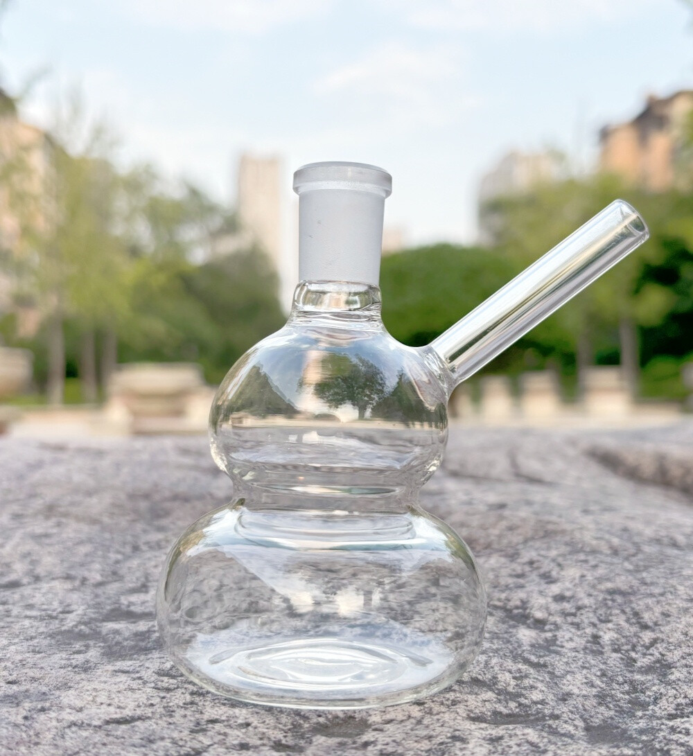 NEW 4&Prime; Clear Glass Hookah Bong Pyrex Gourd Smoking Water Pipe Shisha Bubbler