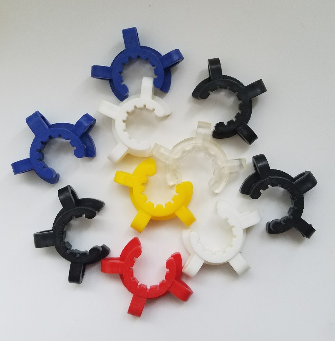 10 PIECE KECK CLIPS 19MM GET GLASS CONNECTORS GLASS ON GLASS JOINT CLAMPS