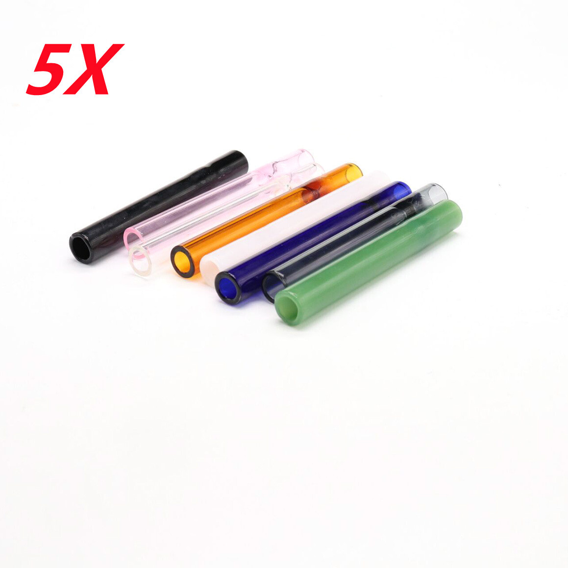 5PCS 10cm One Hitter Tobacco Smoking Glass Pipe Dugout Bat Glass Pipes Colorful