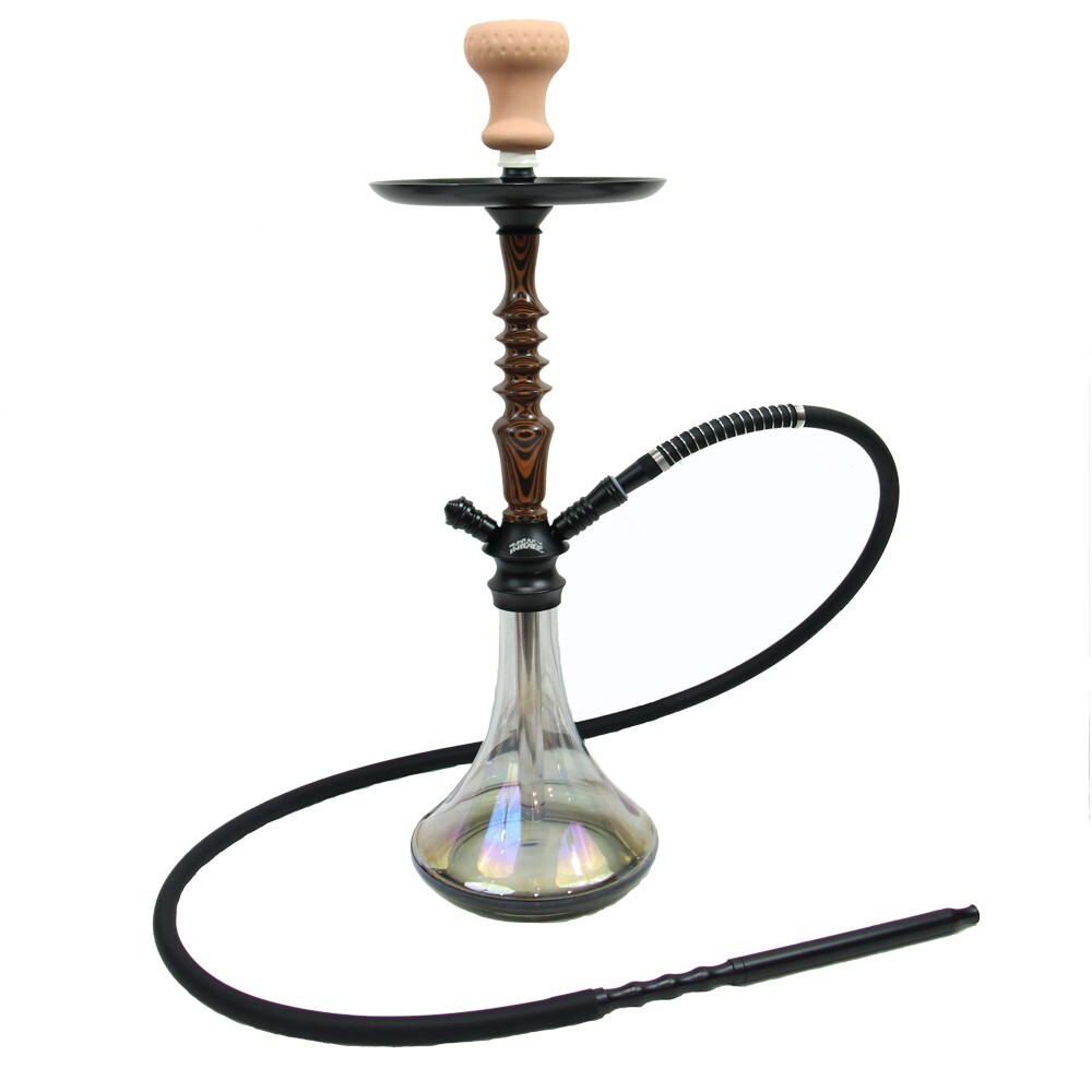 INHALE® 24″ High-Quality Real Wood hookah FOREST with a Handblown Glass