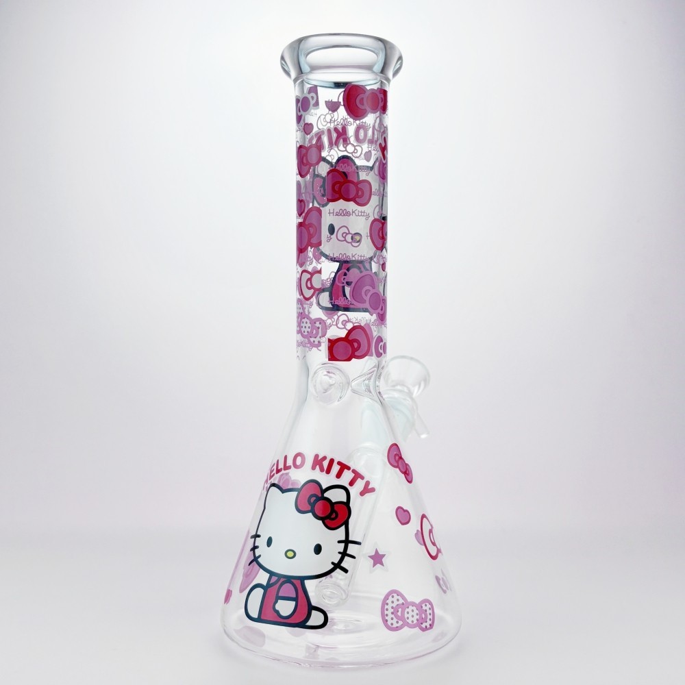 Kawaii 10 » Kitty Rainbow Sticker Glass Bong Beaker Water Pipe Smoking Hookah
