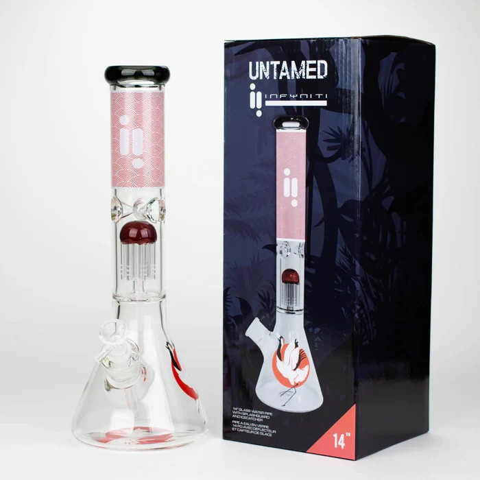 INFYNITI® 14&Prime; – UNTAMED – Glass Beaker Bong – Water Pipe (CRANE)