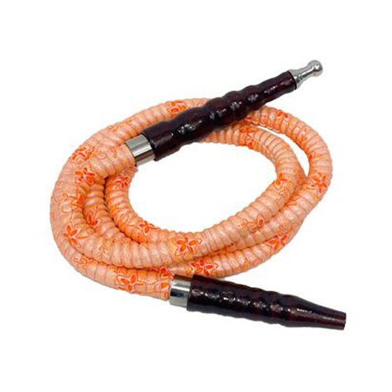 60 Inches length wood handle orange colorful Washable Hookah Hose