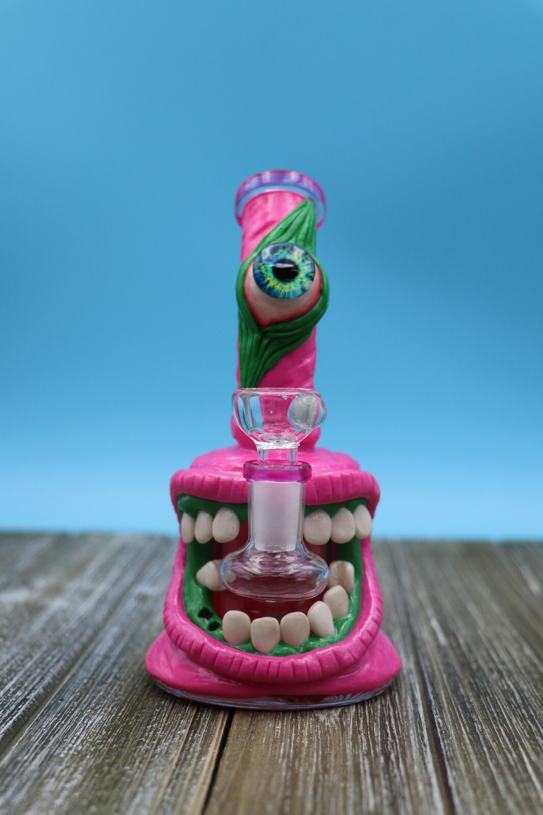 Monster Design 7&Prime; Hookah Glass Water Pipe Bong Bubbler W/ Percolator Recycler