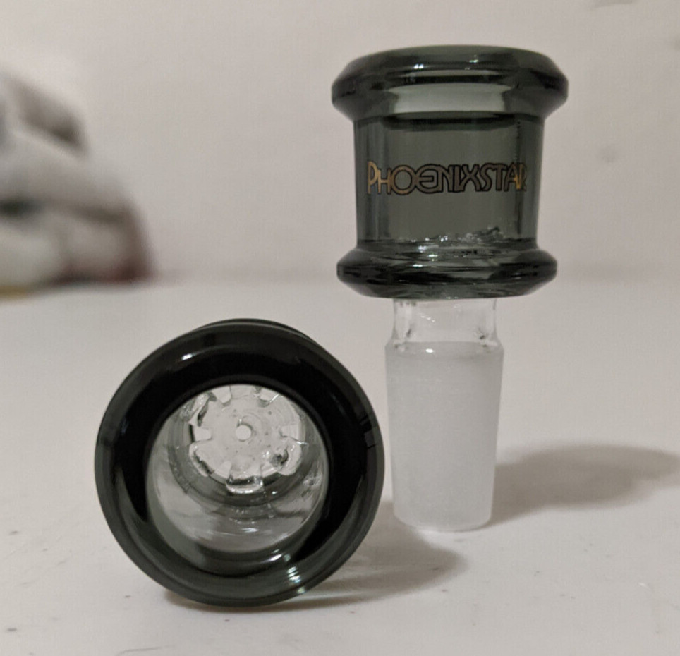 14mm Glass Thick Screen Slide BOWL Male for Water Pipe Bong (1 – ONE) Black