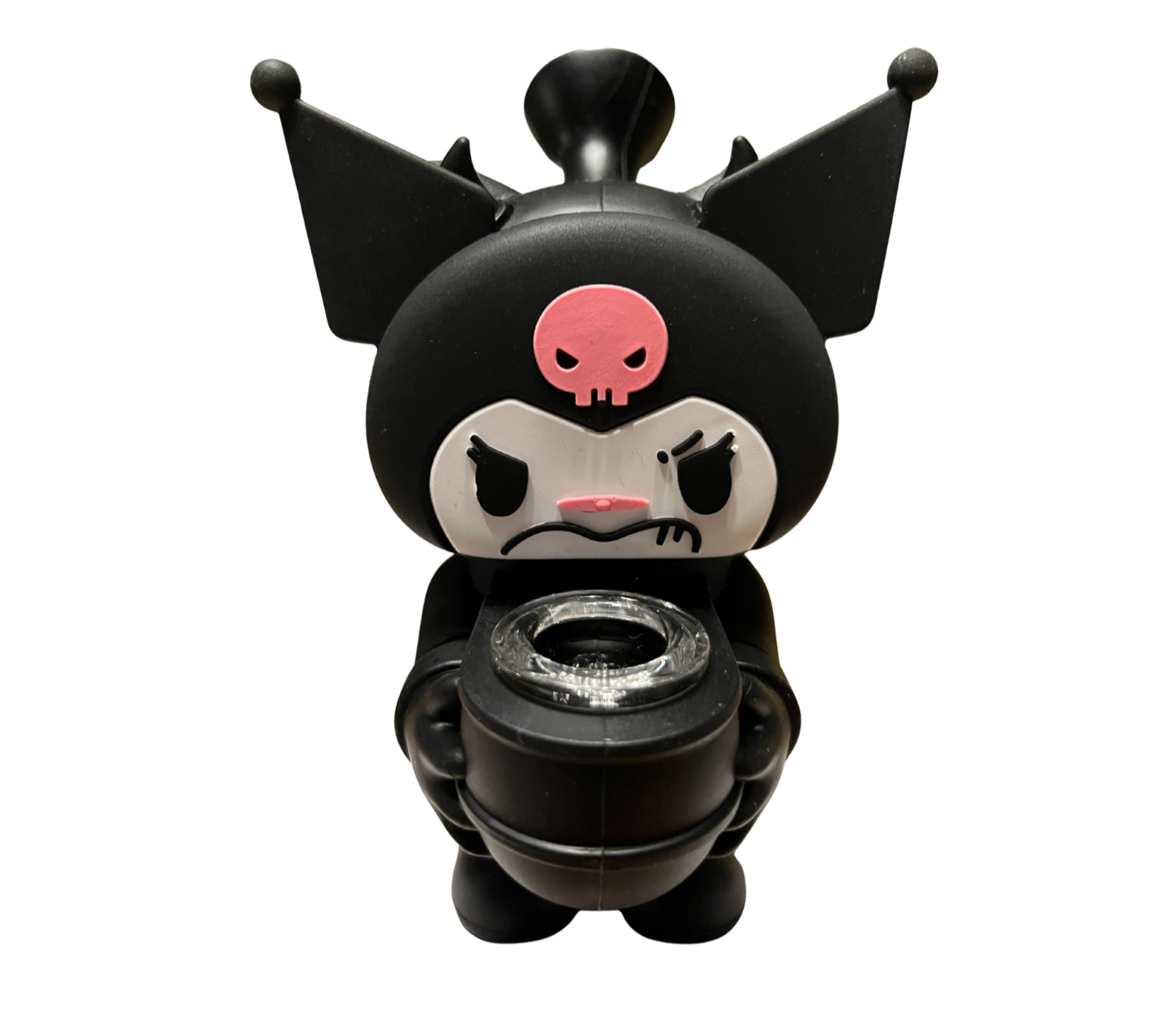 Kawaii Kitty Silicone Bubbler 5.5&Prime; Water Pipe Portable Durable Smoking Pipe USA
