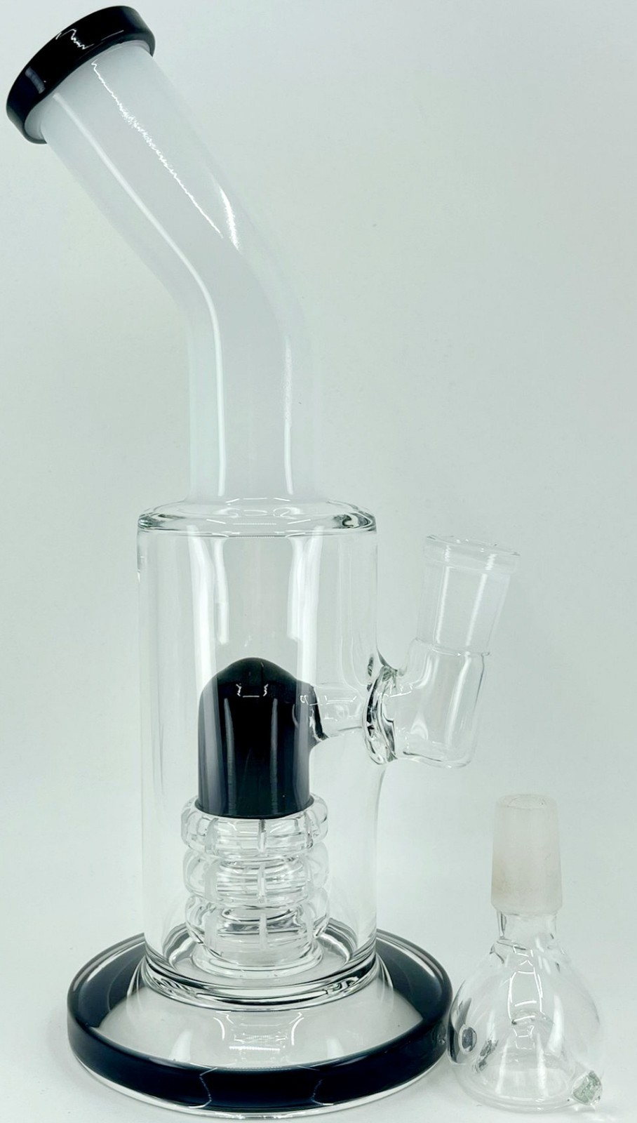 8&Prime; inch Black & White TRIPLE MATRIX PERCOLATOR Tobacco Hookah Water Pipe Bong!