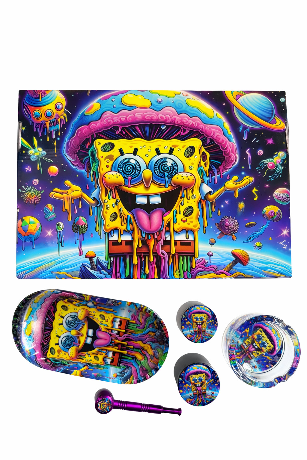 SPONGE BOB – ALL-IN-ONE GIFT SET WITH ROLLING TRAY & ACCESSORIES