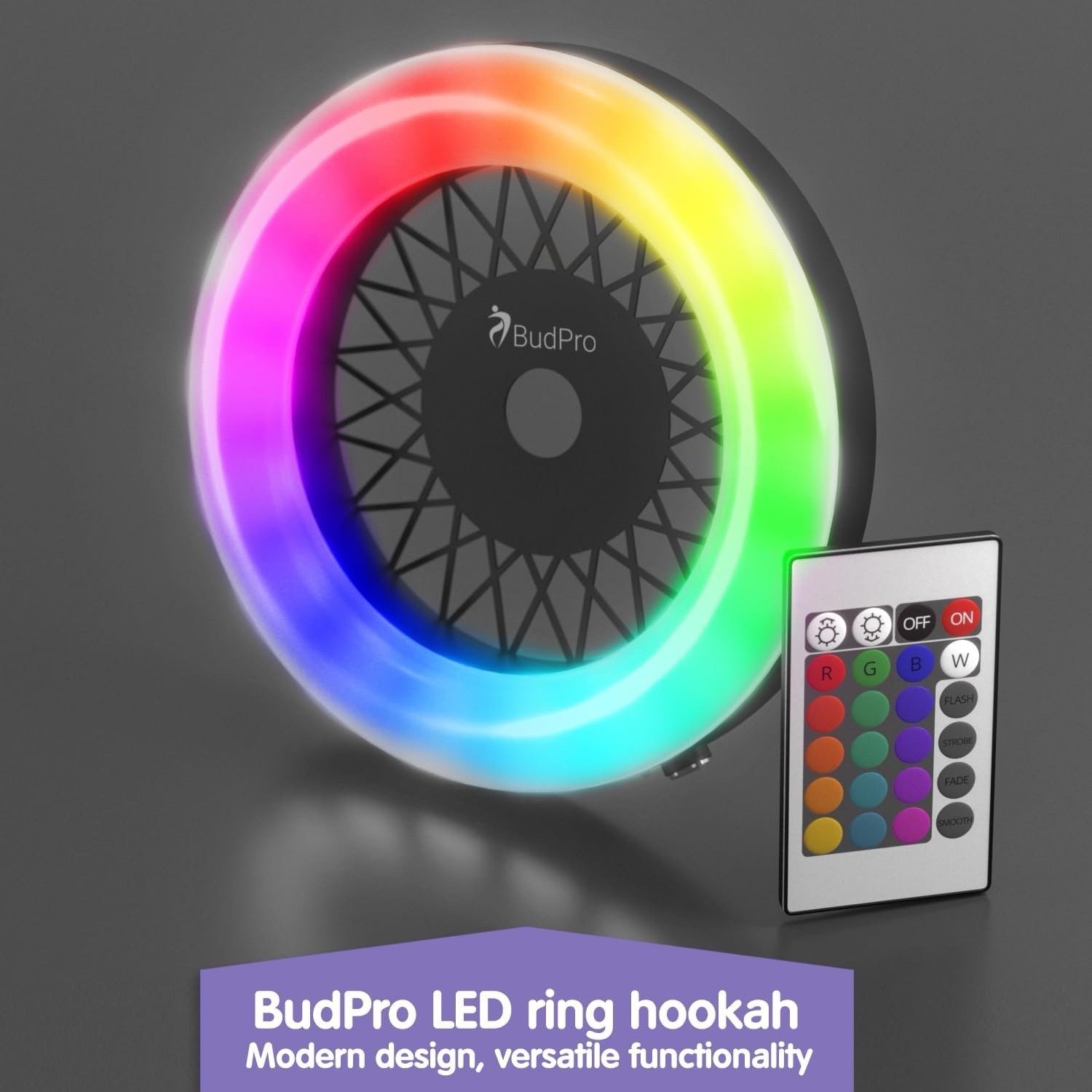 § Hookah LED Light RGB 16 Colors Lighting Hookah Round Lamp Panel With Remote