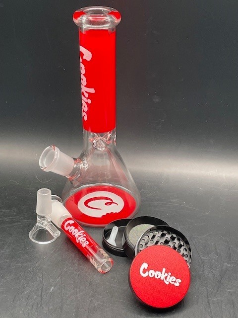 8&Prime; Cookies Beaker Set Water Bong Bowl Hookah Tobacco Collector Set