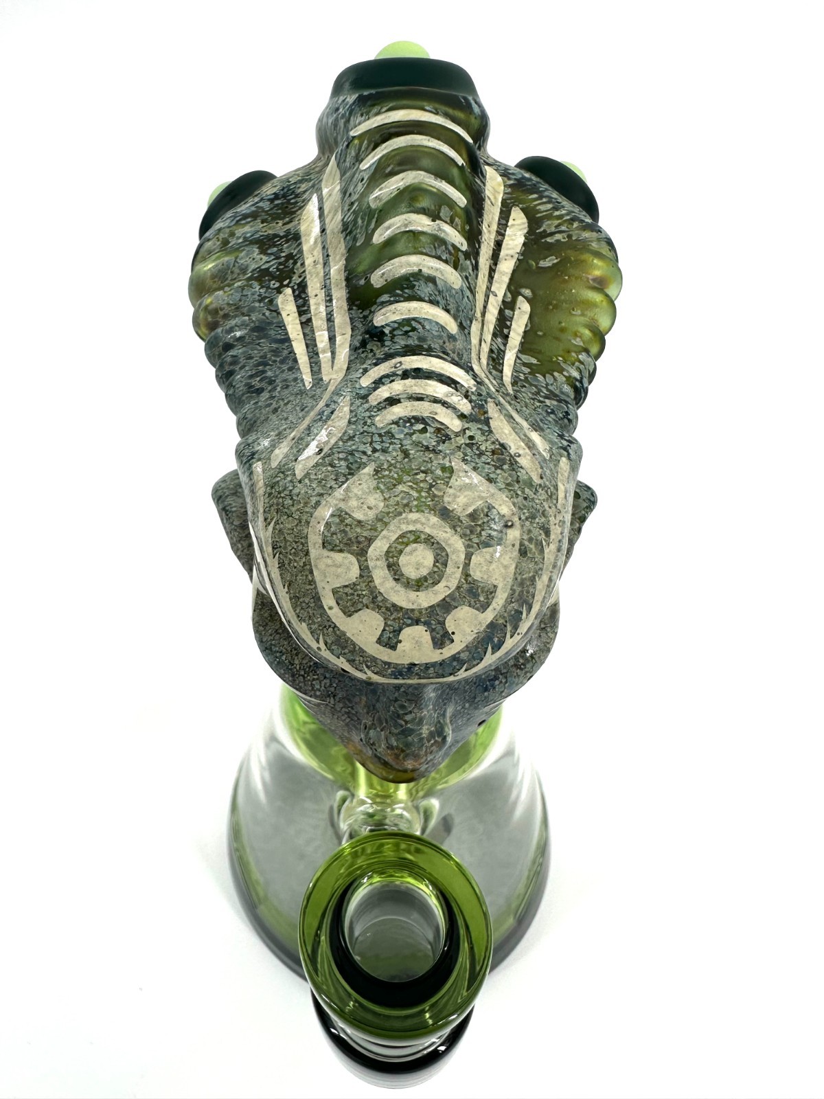 12&Prime; Black Skull Bubbler Glass Water Pipe Bong Perk 14mm Bowl Tobacco Hookah