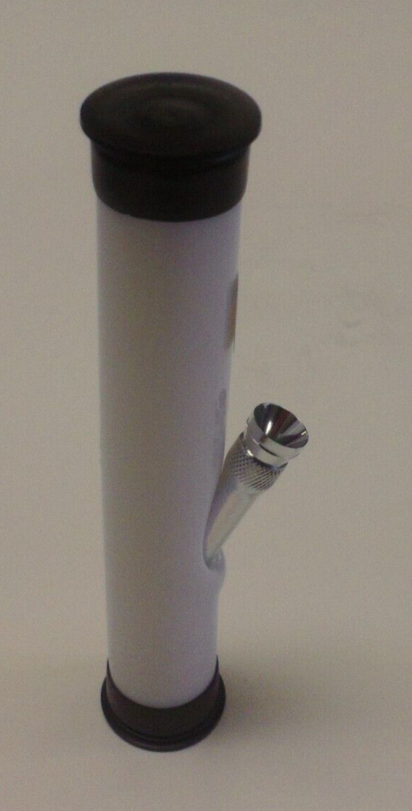 6&Prime; TRAVEL ACRYLIC STRAIGHT THUMB CARB HOOKAH WATER PIPE BONG WHITE Plastic