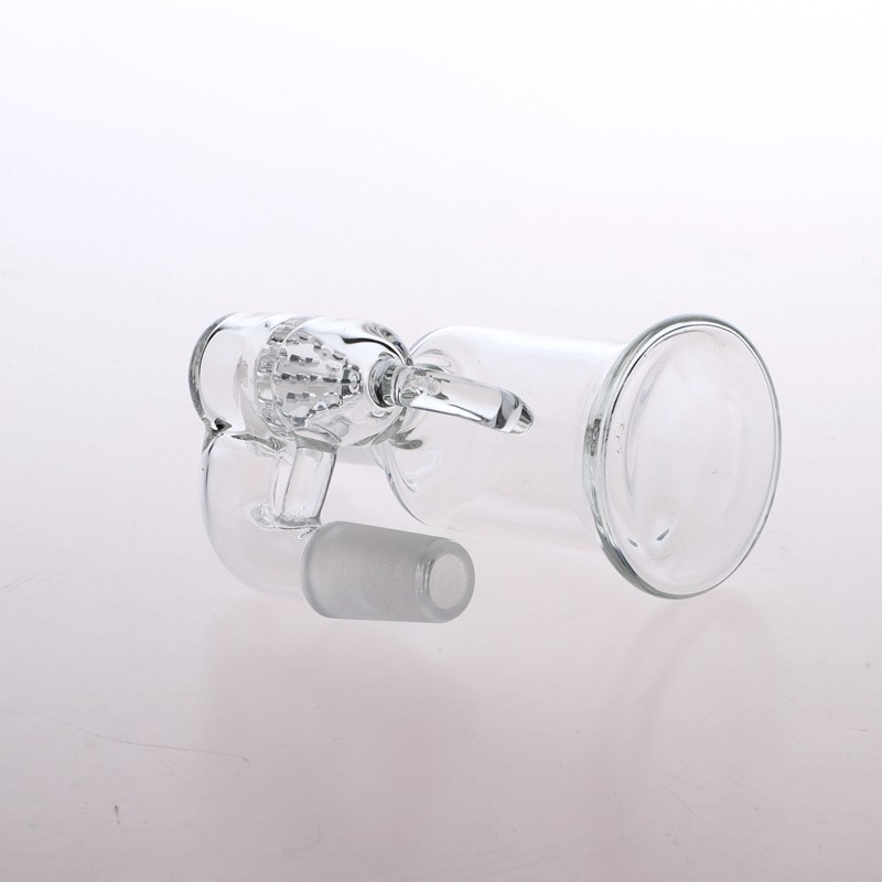 14mm 90° Glass Ash Catcher Dual Chamber Honeycomb Perc for Glass Bong Easy Clean