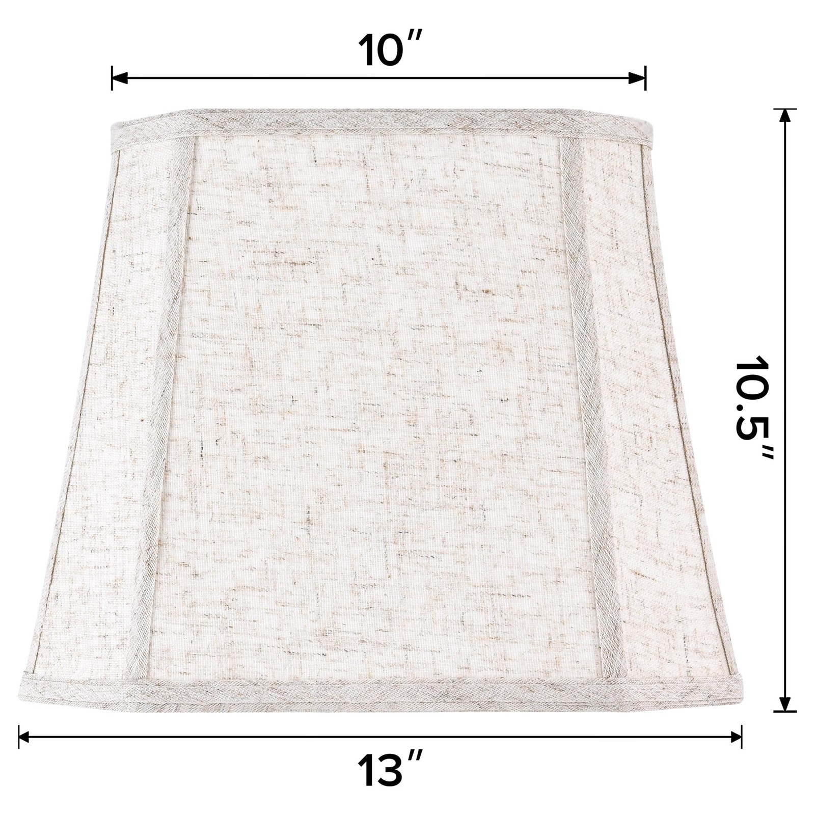GO&SO Square Lamp Shades Set 2 Medium,Beige Linen Shade,10&Prime;×13&Prime;D×10.5&Prime;H