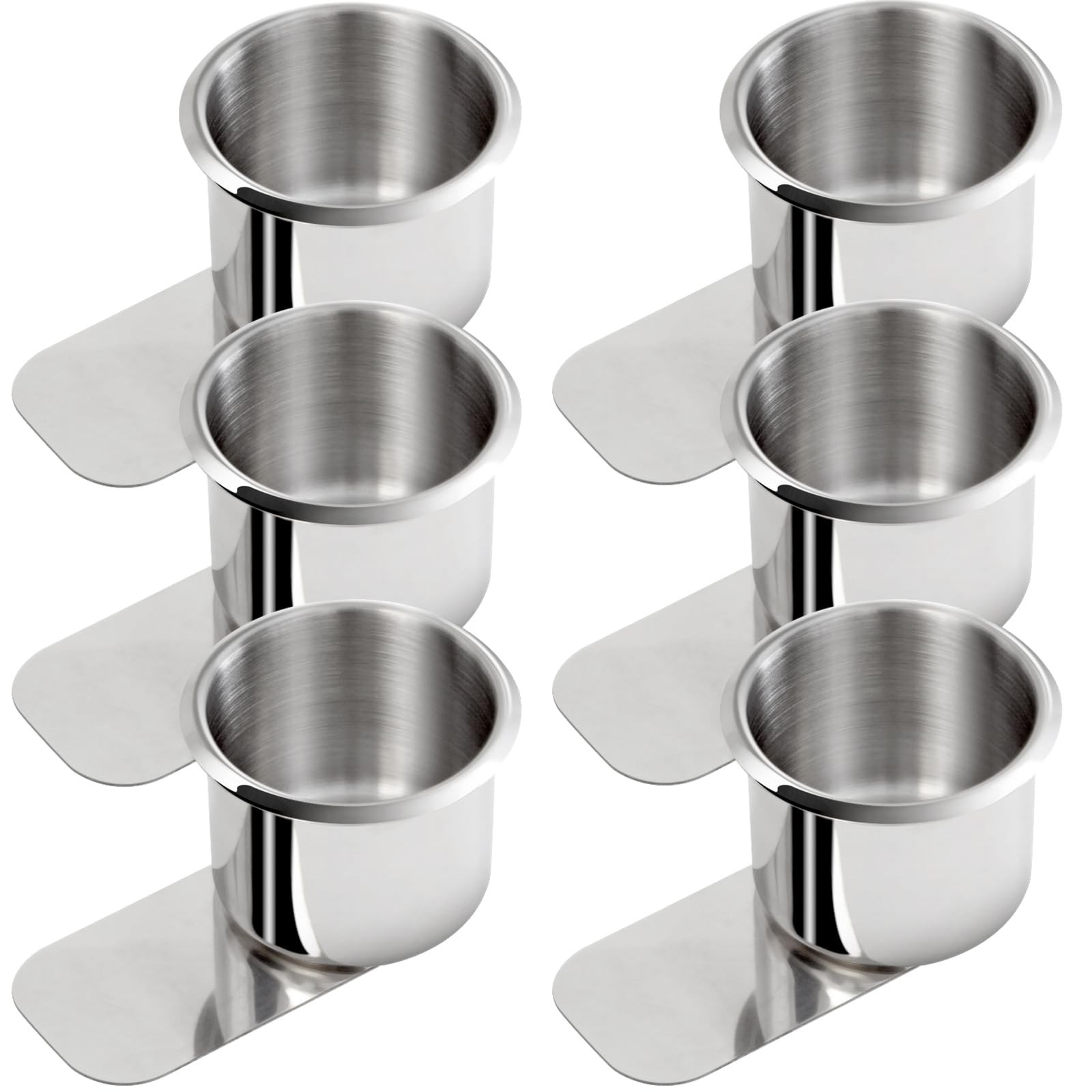 Leyndo 6 Pcs Jumbo Slide Under Stainless Steel Cup Holder Poker Table Slide i…