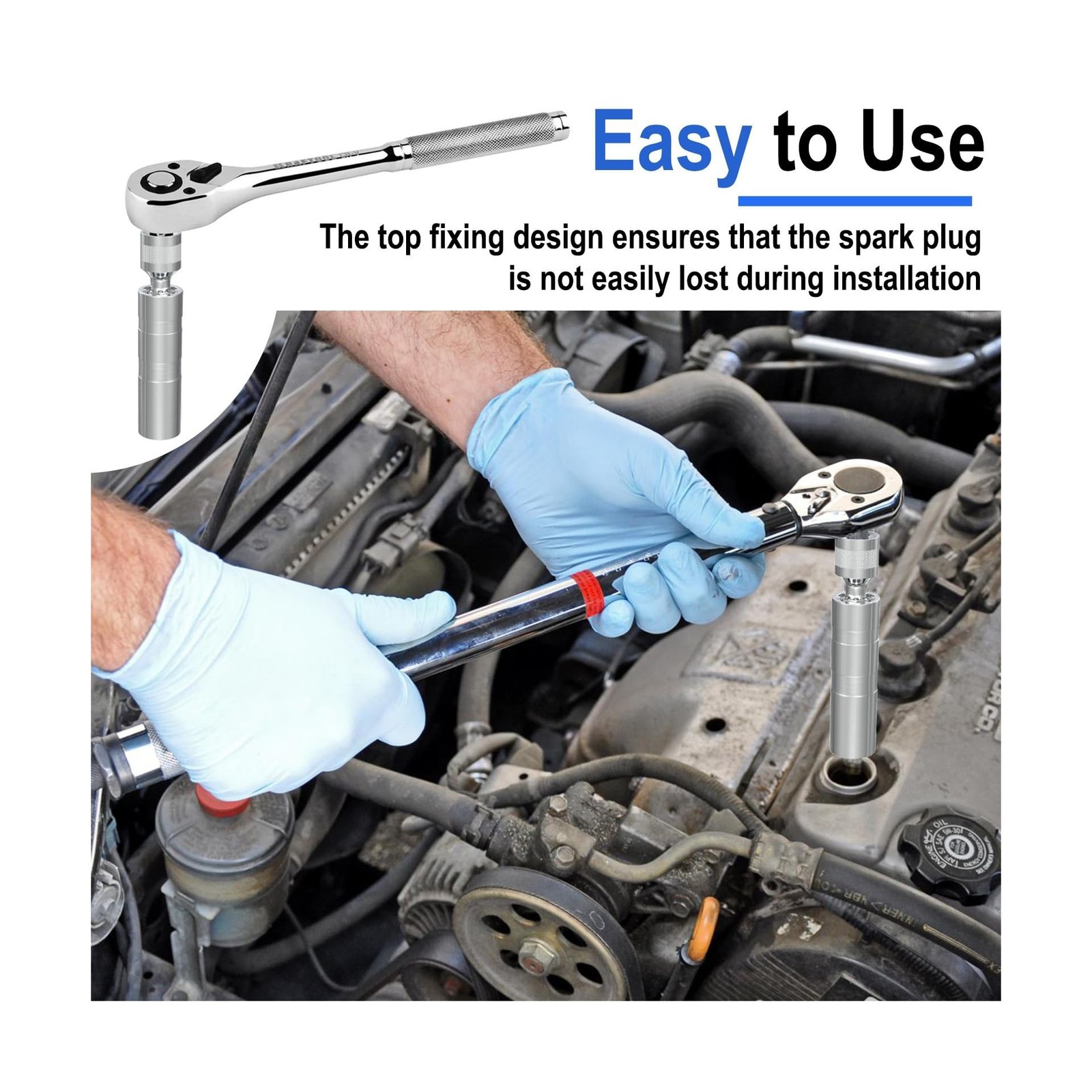 14mm&16mm Spark Plug Socket Set, Thin Wall 3/8&Prime; Drive Spark Plug Sockets Remo…
