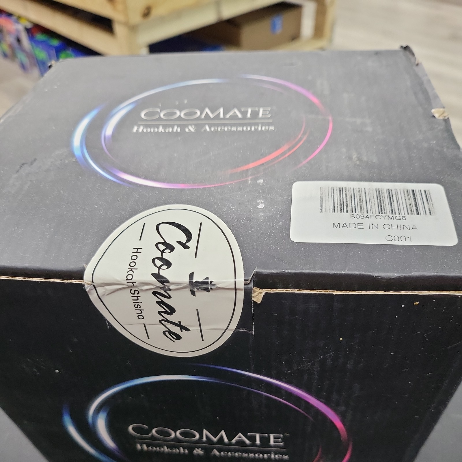 Coomate Acrylic Hookah Complete Set LED Lights Water Pipe Shisha Smoking Kit