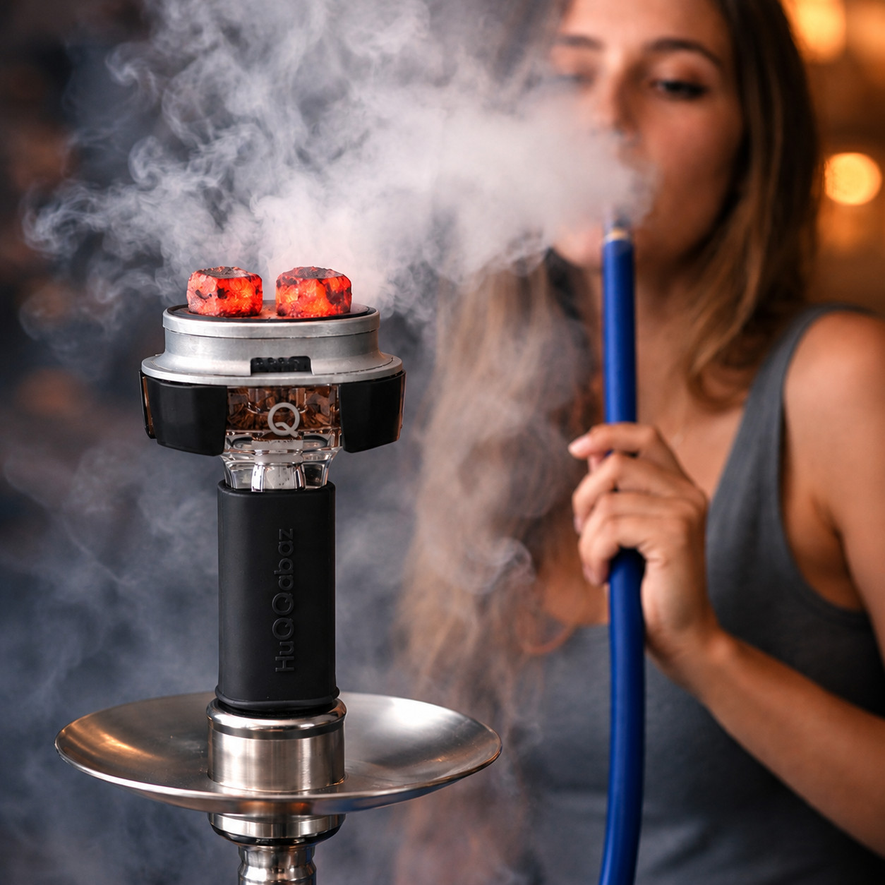 HuQQabaz BlackHookah Device Shisha Charcoal Bowl Holder