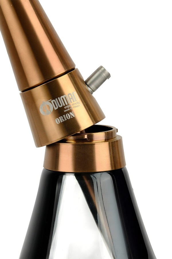 ODUMAN ORION Hookah Bronze Body Black Glass Hookah Shisha Waterpipe Nargile