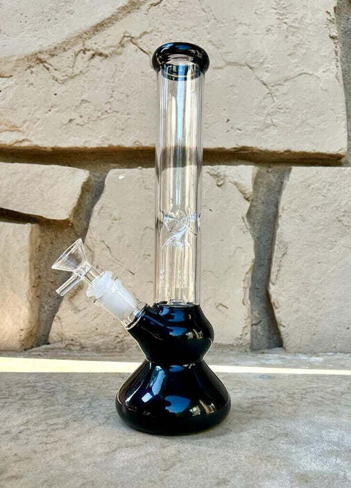 10 » Glass Bong Tree Arm Filter Recycler Water Pipe Hookah Beaker Bubbler w/Bowl