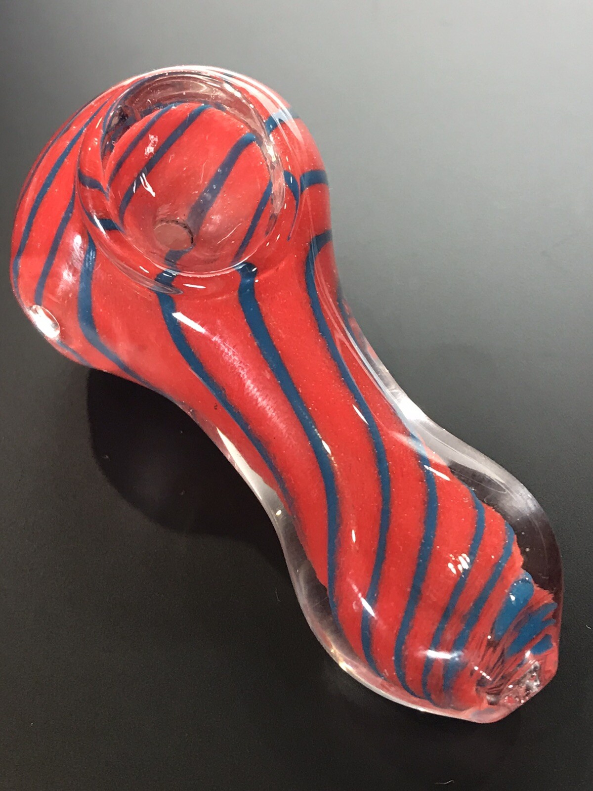 SMOKING BLOWN GLASS HEAVY POCKET PIPA BOWL MINI HITTER 3” HAND PIPE USA TOBACCO
