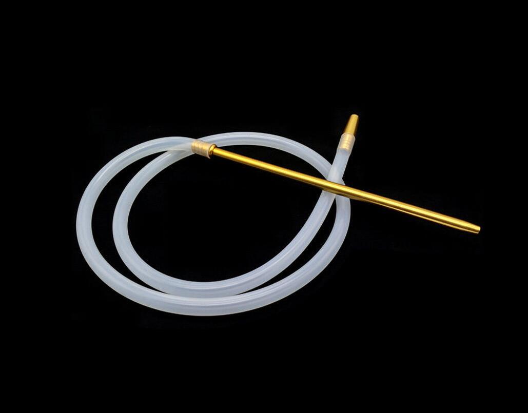 Golden Handle&Silicone Hose With Spring For Shisha Hookah Narghile Accessories