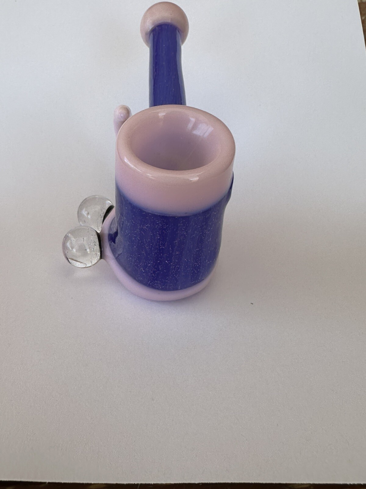 Purple Snail Abstract Glitter Pink Glass Crystal Balls Bong Pipe Hookah Tobacco