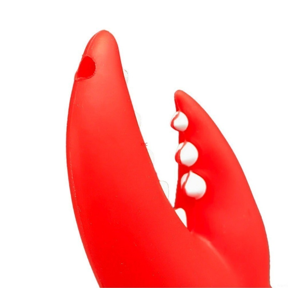 3.5&Prime; Mini Red Crab Claws Shape Portable Silicone Bong Hand Pipe W/ Glass Bowl