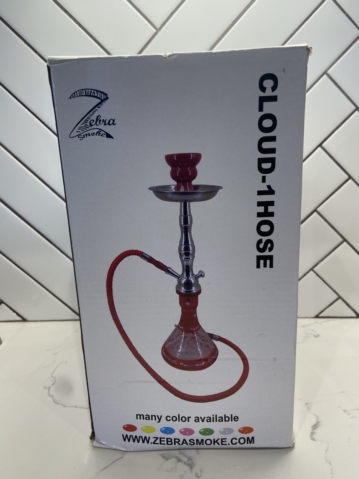 Zebra Cloud Hookah Set Blue 18&Prime; Cloud Hookah 1 Hose
