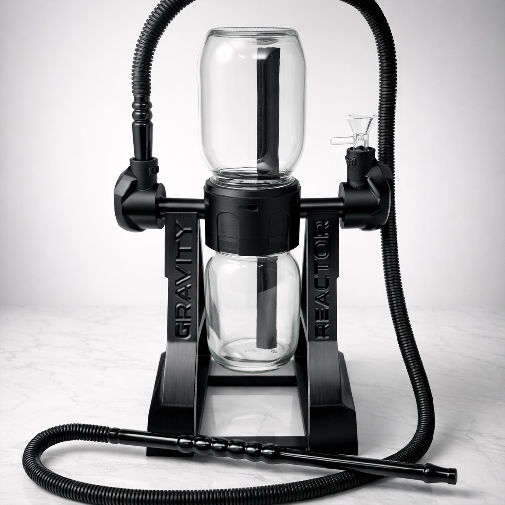 Gravity Reactor 360 Water Hookah Pipe Dual Glass Chamber 12in 14mm Kit