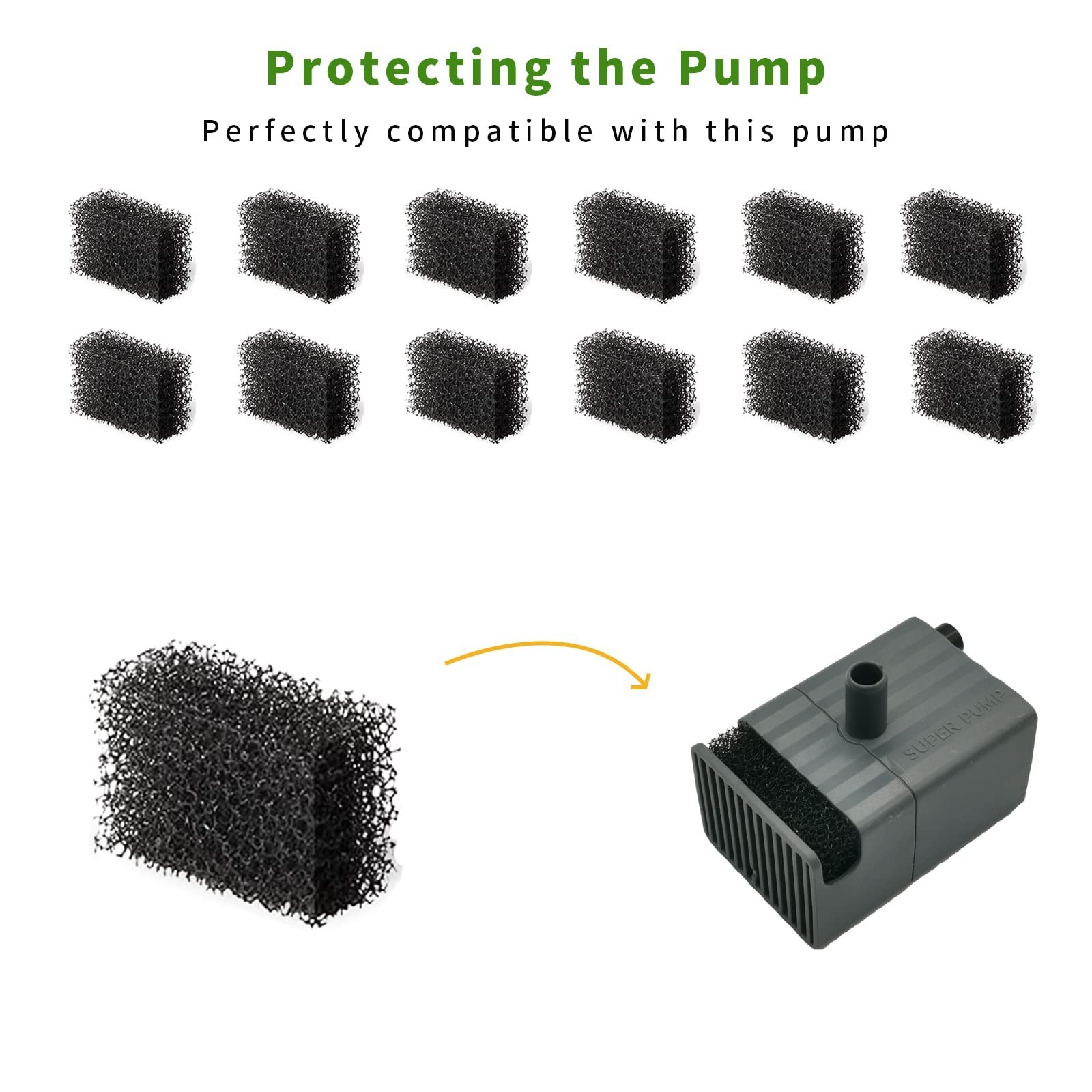 12 Pack Cat Water Fountain Sponge Filters, Replacement Foam Filters for 67oz/…