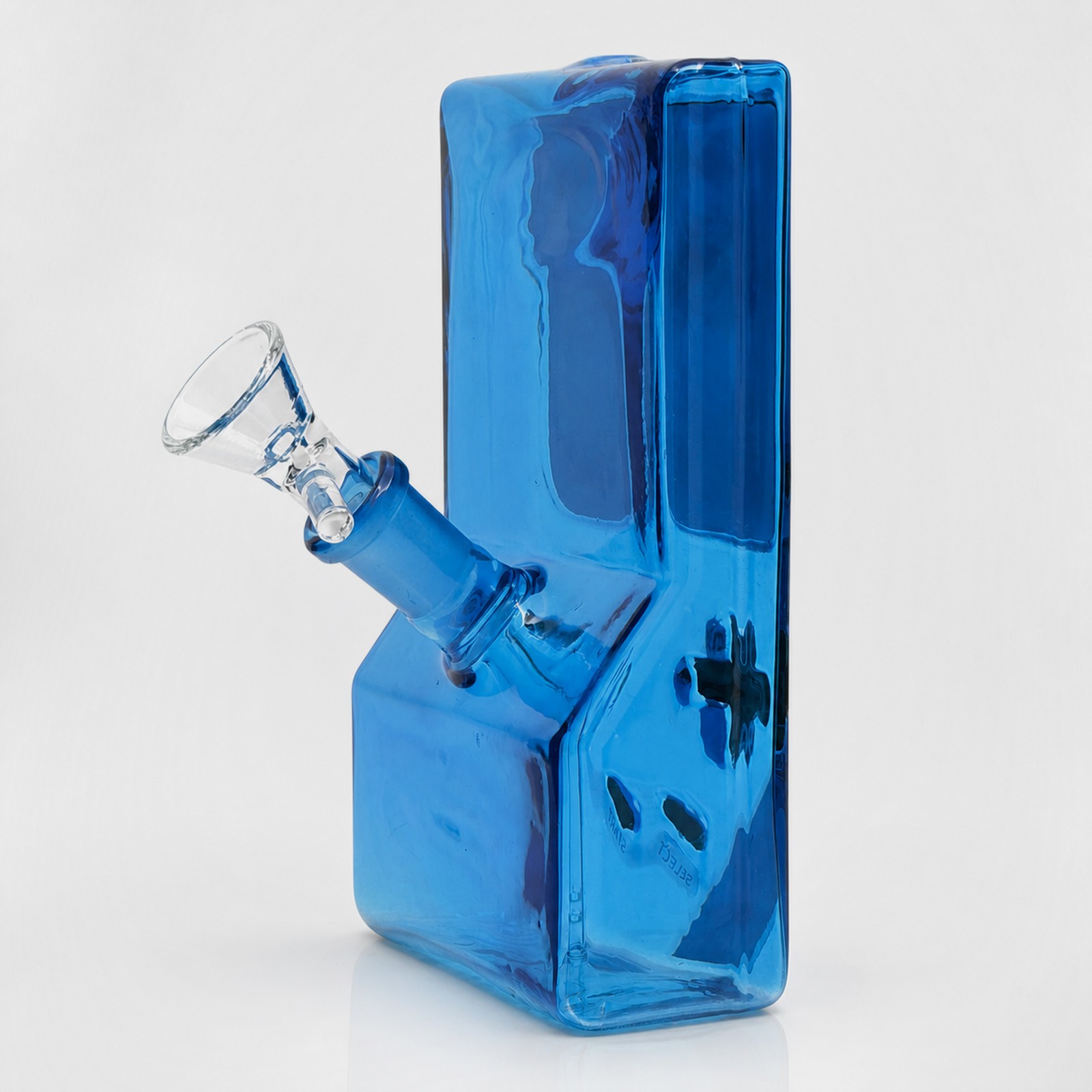 6&Prime; Blue Retro Handheld Gamer Glass Water Pipe Bong Smoking Tobacco Collectible