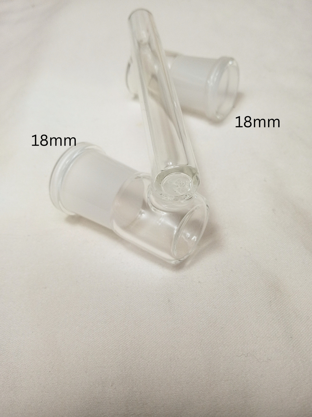 18mm Female to 18mm Female side Drop Down Extender Glass Adapter