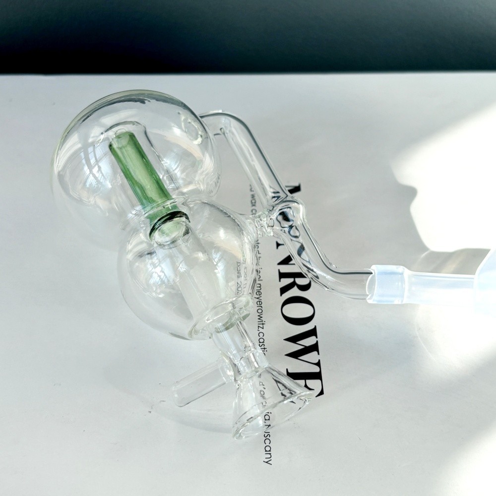 3.5inch Mini Glass Bong Bubbler Travel Water Pipe Shisha with 10mm Bowl & Hose