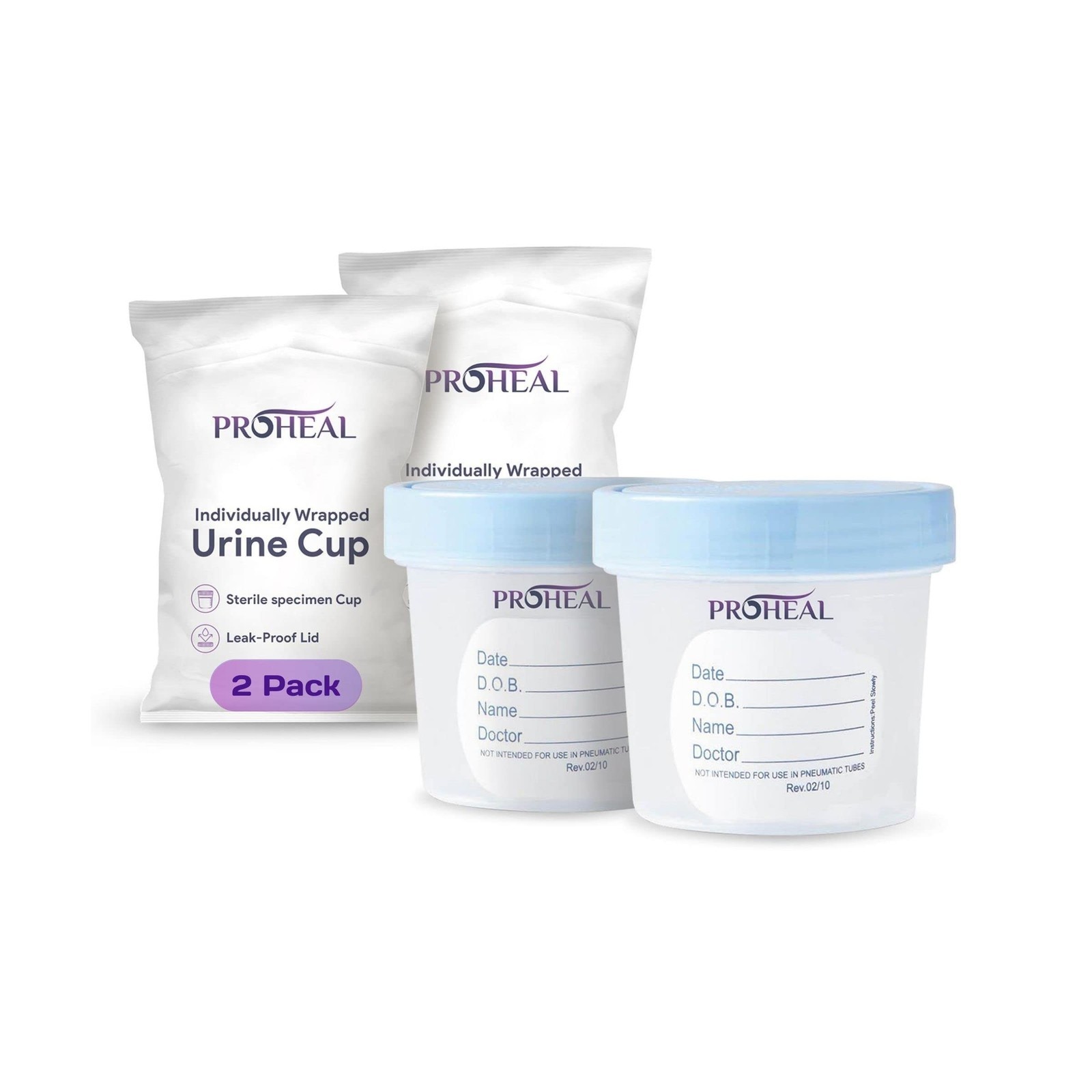 Sterile Urine Specimen Cups with Lids (2PK)- 4 oz. Sample Urine Cups for Spec…